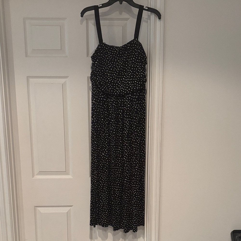 Lane Bryant Black Dress with White Dots